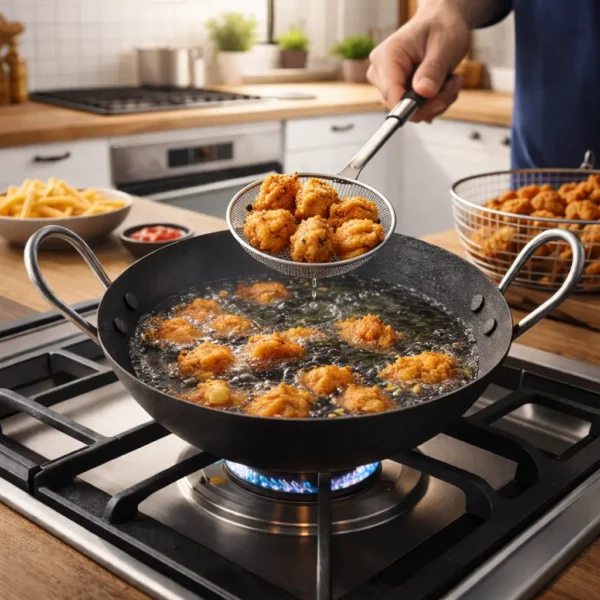 Small Metal Black Karahi – Ideal for Curry, Frying & Daily Use