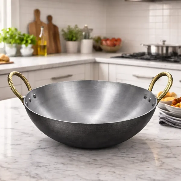 Metal White Karahi – Ideal for Curry, Frying & Daily Use